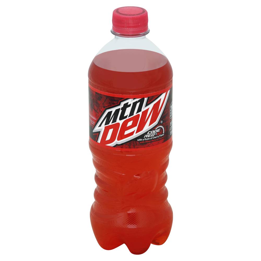 Mtn Dew Code Red Soda, Cherry (20 fl oz)