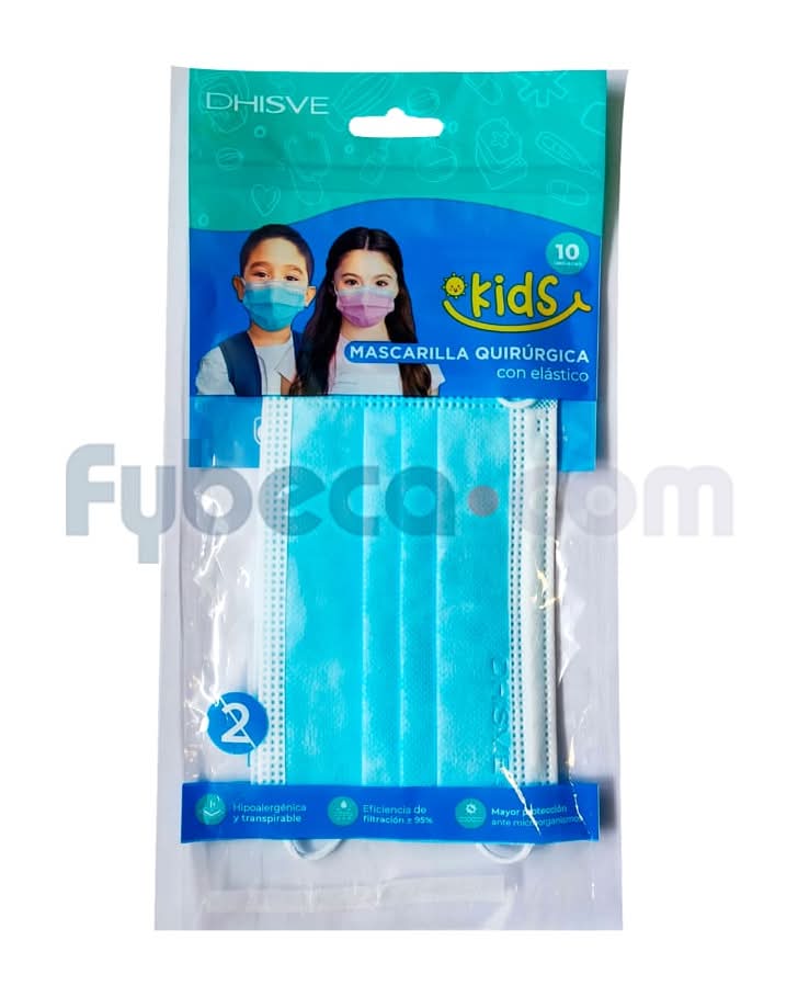 Mascarilla Quirurgica Niño  Multicolor Blister X 10