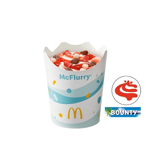 McFlurry® o smaku waniliowym Bounty®  z polewą truskawkową