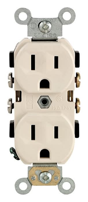 Leviton 15 Amps 125 V Duplex Light Almond Outlet 5-15R 1 Pk