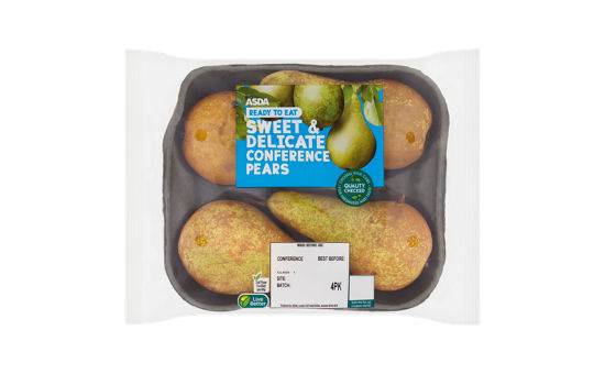 Asda Sweet & Delicate Conference Pears 4 Pack