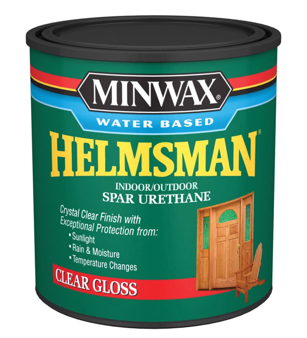 Minwax Helmsman Gloss Clear Water-Based Spar Urethane 1 Qt