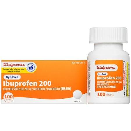 Walgreens Ibuprofen 200 mg Color Free & Dye Free Tablets ( 100 ct)