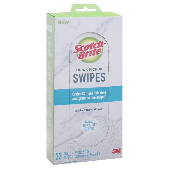 Scotch-Brite Quick Pickup Swipes Dry Wipes (32 wipes)