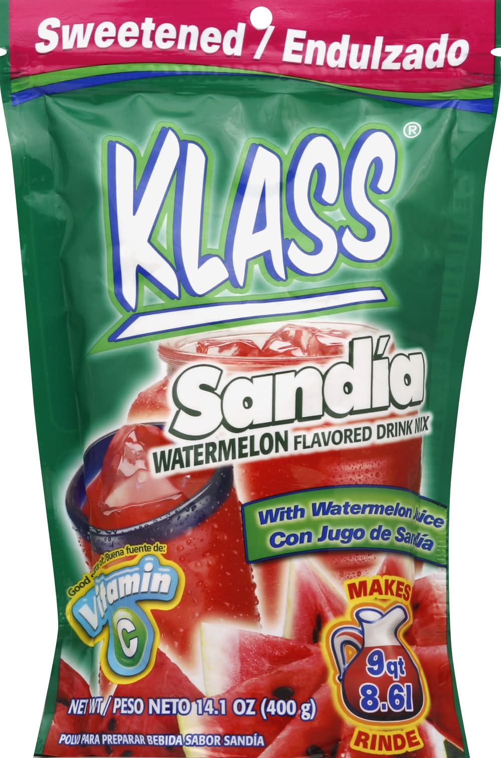 Klass Sweetened Sandia Watermelon Flavored Drink Mix (14.1 oz)