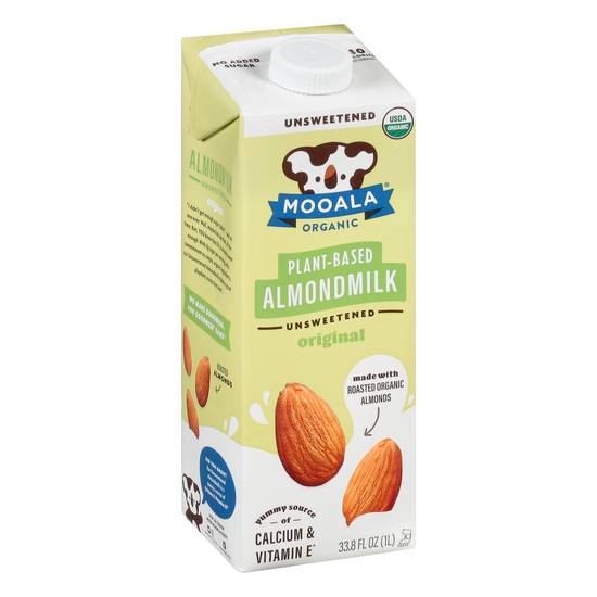 Mooala Organic Plant-Based Original Unsweetened Almondmilk (33.79 fl oz)