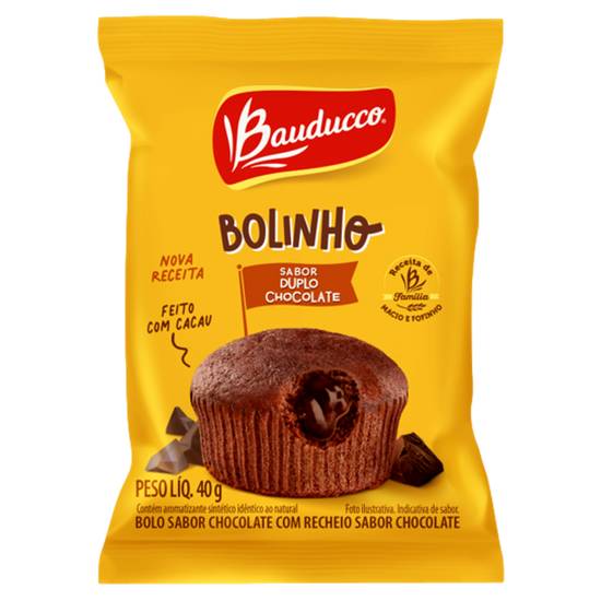 Bauducco bolinho recheado sabor duplo chocolate (40 g)