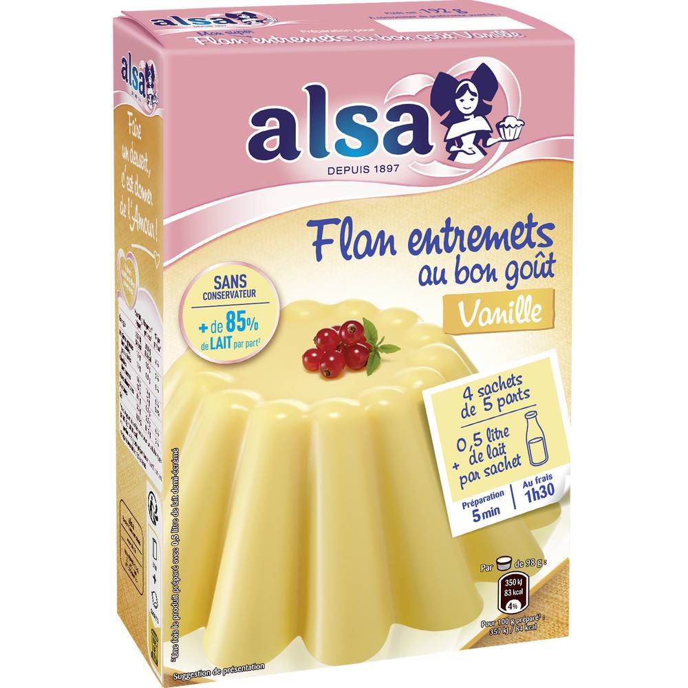 Alsa - Préparation flan entremets, vanille (192g)