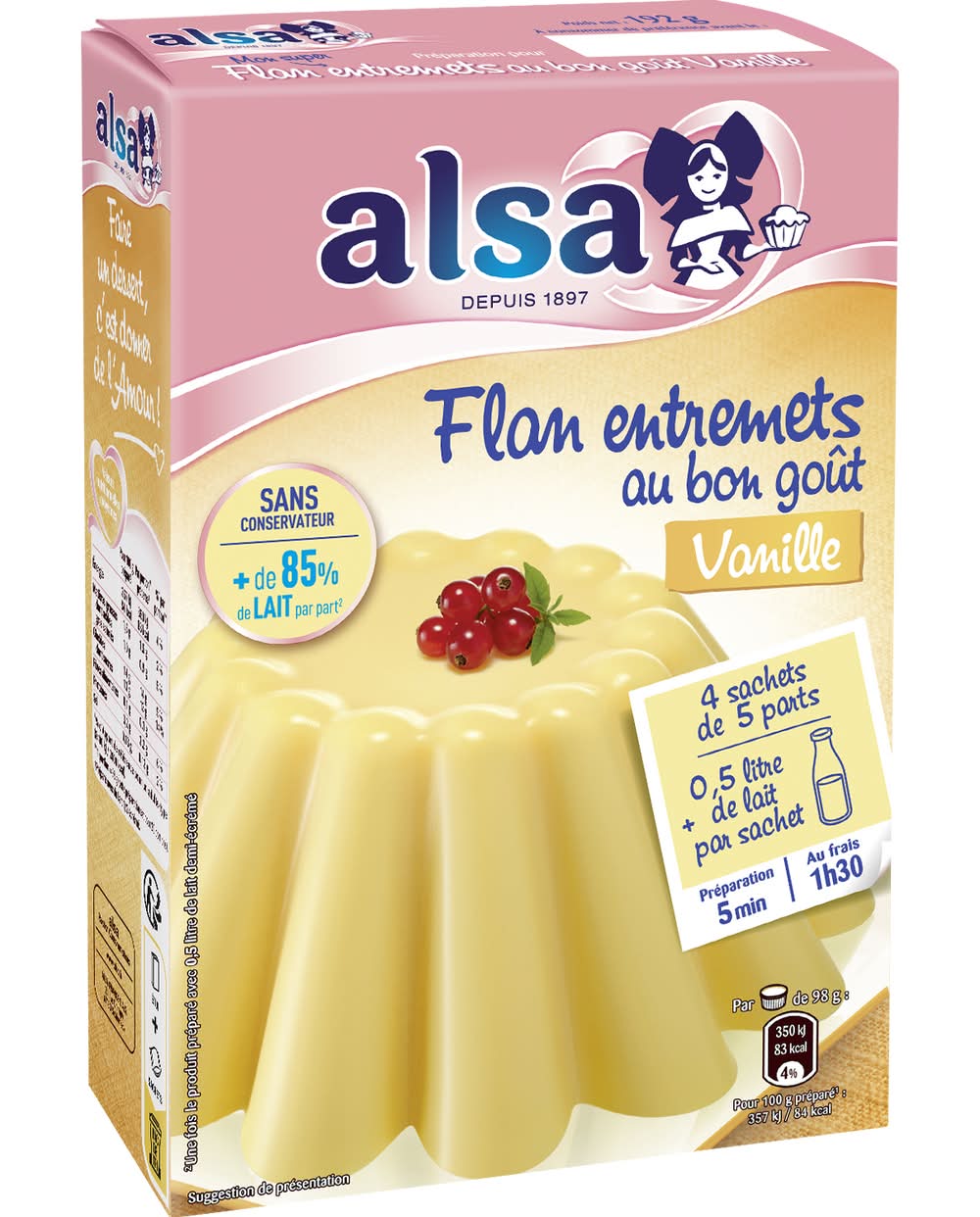 Alsa - Préparation flan entremets, vanille (192g)