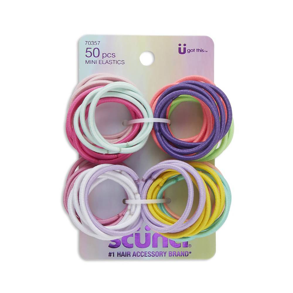 Scunci Mini Elastic Hair Ties (50 ct) (assorted)