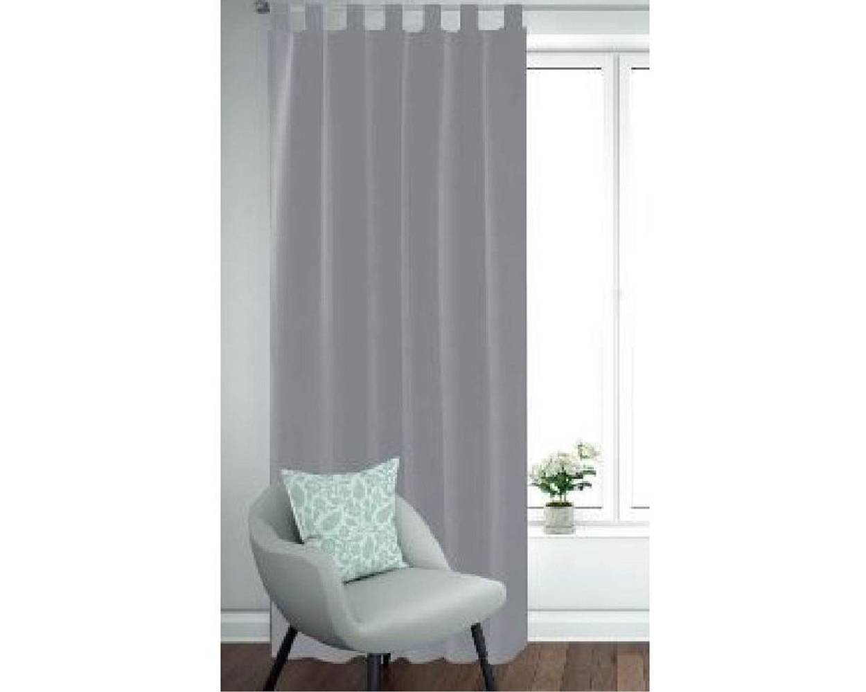 Cotidiana cortina sunout lisa gris (140 x 230 cm)