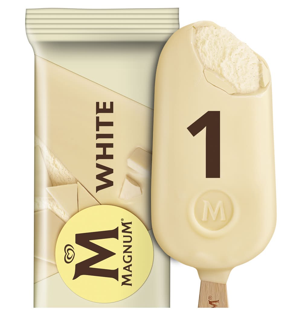 Magnum White Ice Cream Bar, Vanilla (110mL)
