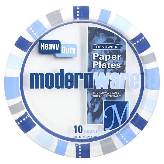 Modernware Heavy Duty Paper Plates (10 ct)
