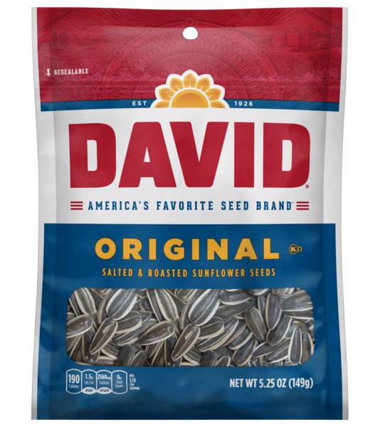 DAVID Salted & Roasted Original Sunflower Seeds 5.25oz