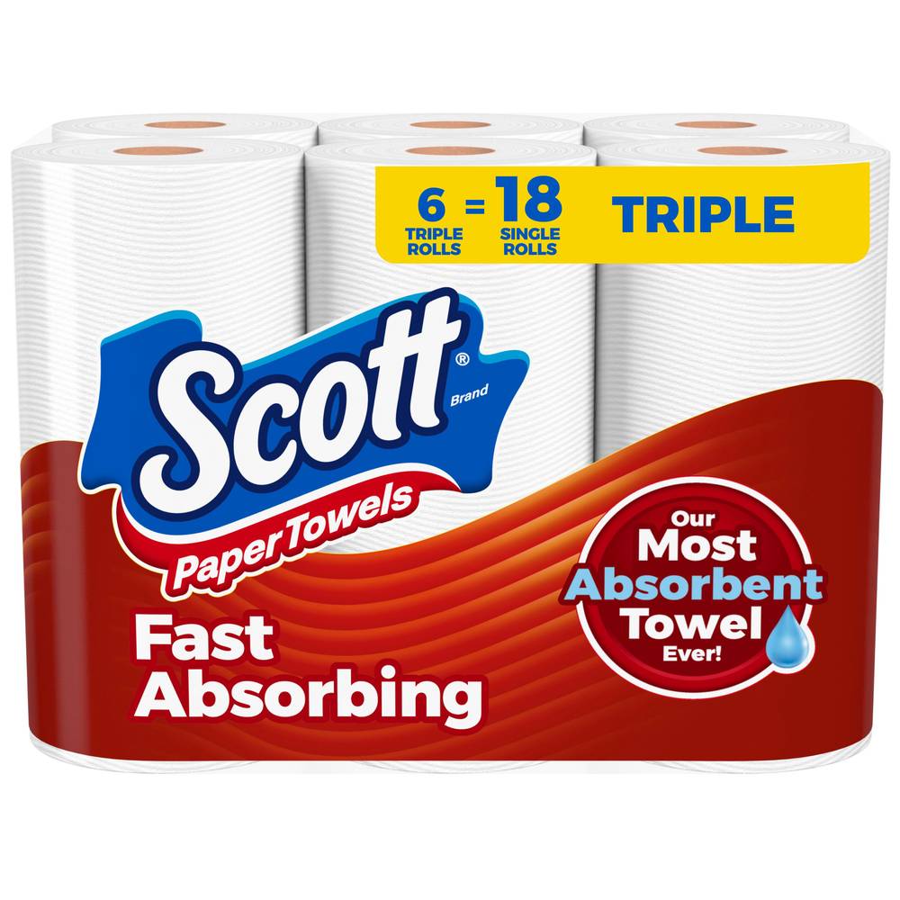 Scott Fast Absorbing One Ply Paper Towels (6 ct)