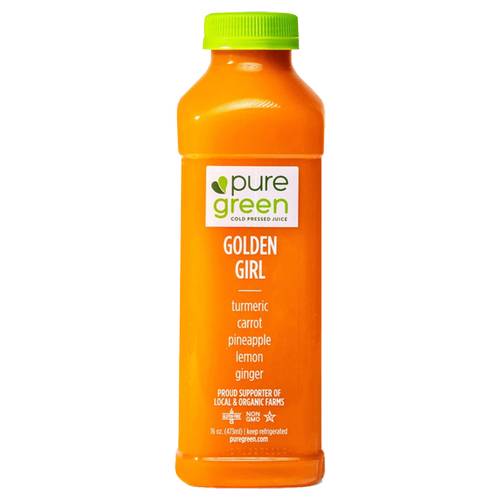 Pure Green Golden Girl Cold Pressed Juice (16 oz)
