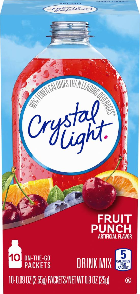 Crystal Light Fruit Punch Powdered Drink Mix (10 ct, 0.09 oz)