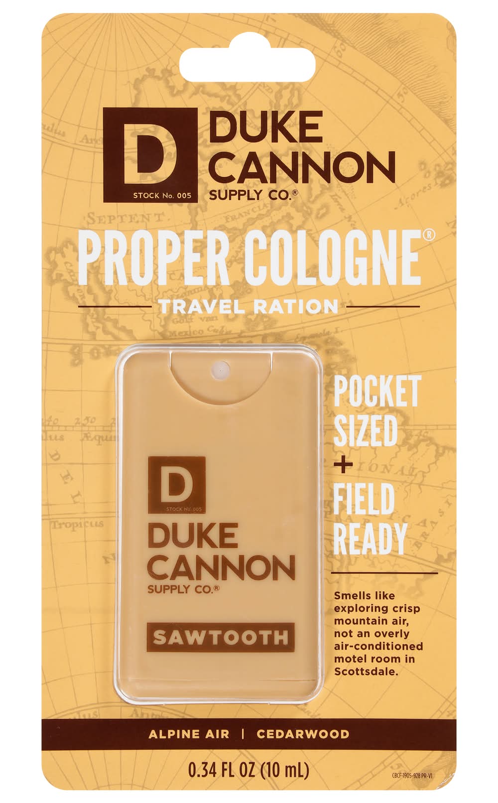 Duke Cannon Men's Pocket Sized Cologne, Sawtooth (0.35 fl oz)