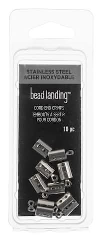 12Mm Metal Cord End Crimps, 10Ct. By Bead Landing