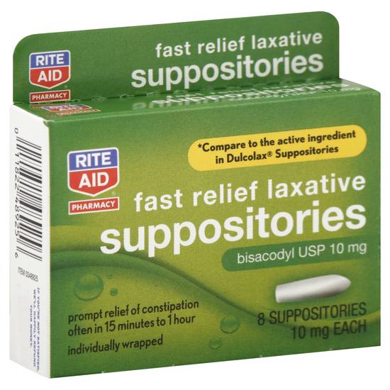 Rite Aid Fast Relief Laxative Dulcolax Suppositories ( 8 ct )