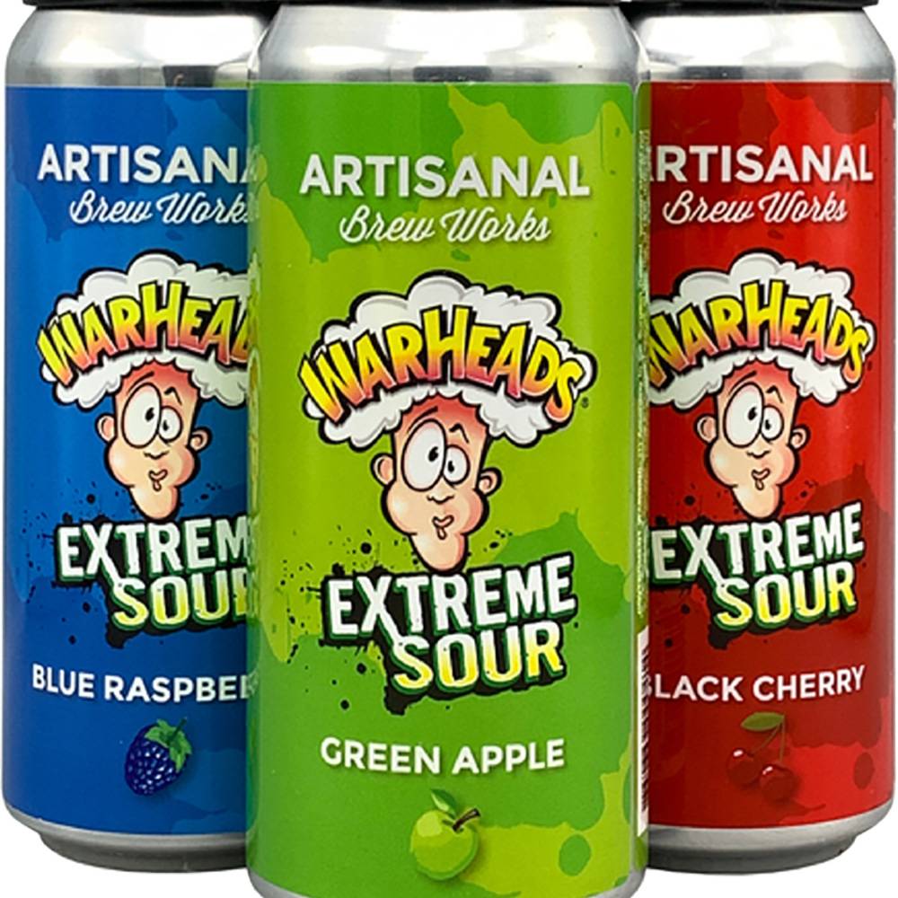 Artisanal Brew Warheads Sour Variety pack Beer (4 ct, 16 fl oz)