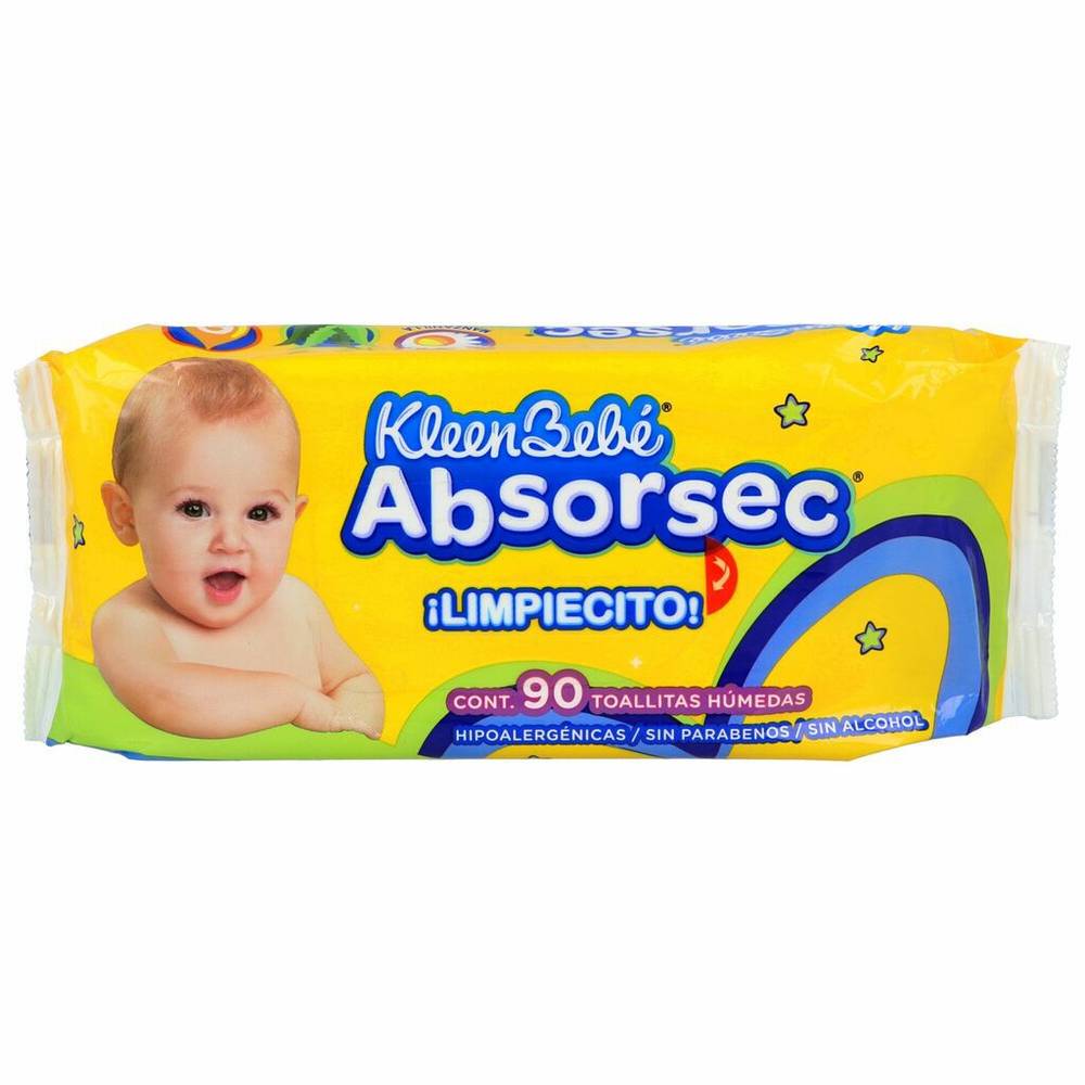 KleenBebé · Toallitas húmedas absorsec (90 un)