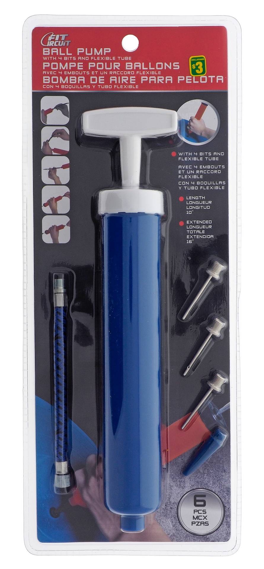Fit Circuit Ball Pump With Needles & Flex Tube (6 ct)