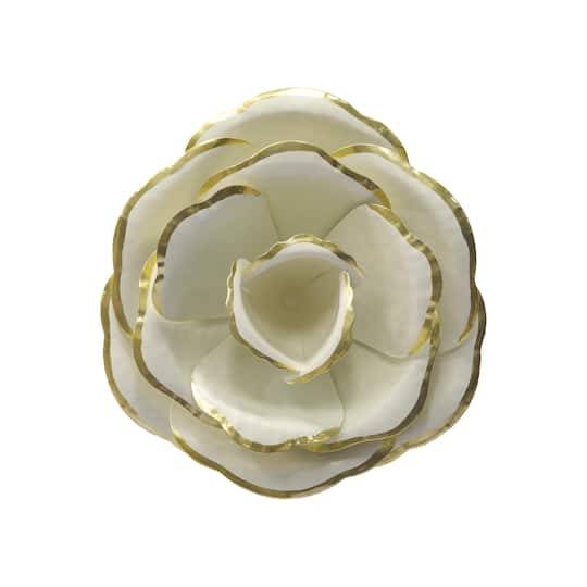 White Metal Rose Wall Decor By Ashland