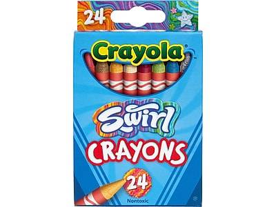 Crayola Swirl Crayons, Assorted Colors, 24/Box (52-3439)