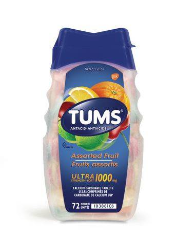 Tums Ultra Strength Antacid Tablets 1000 mg (72 units)