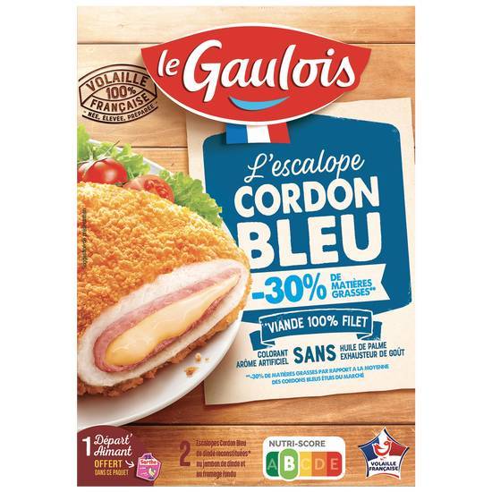Escalope cordon bleu -30% de matières grasses - le gaulois - 200g
