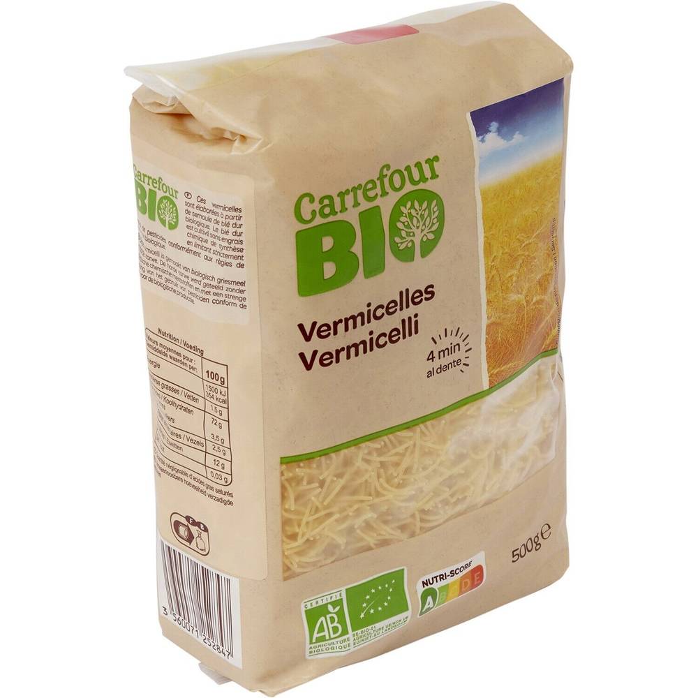 Carrefour Bio - Pâtes bio vermicelles (500g)