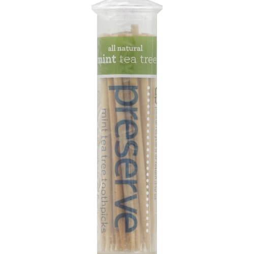 All Natural Mint Tea Tree Toothpicks Preserve 35 toothpicks