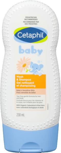 Cetaphil Baby Wash & Shampoo With Organic Calendula (230 ml)