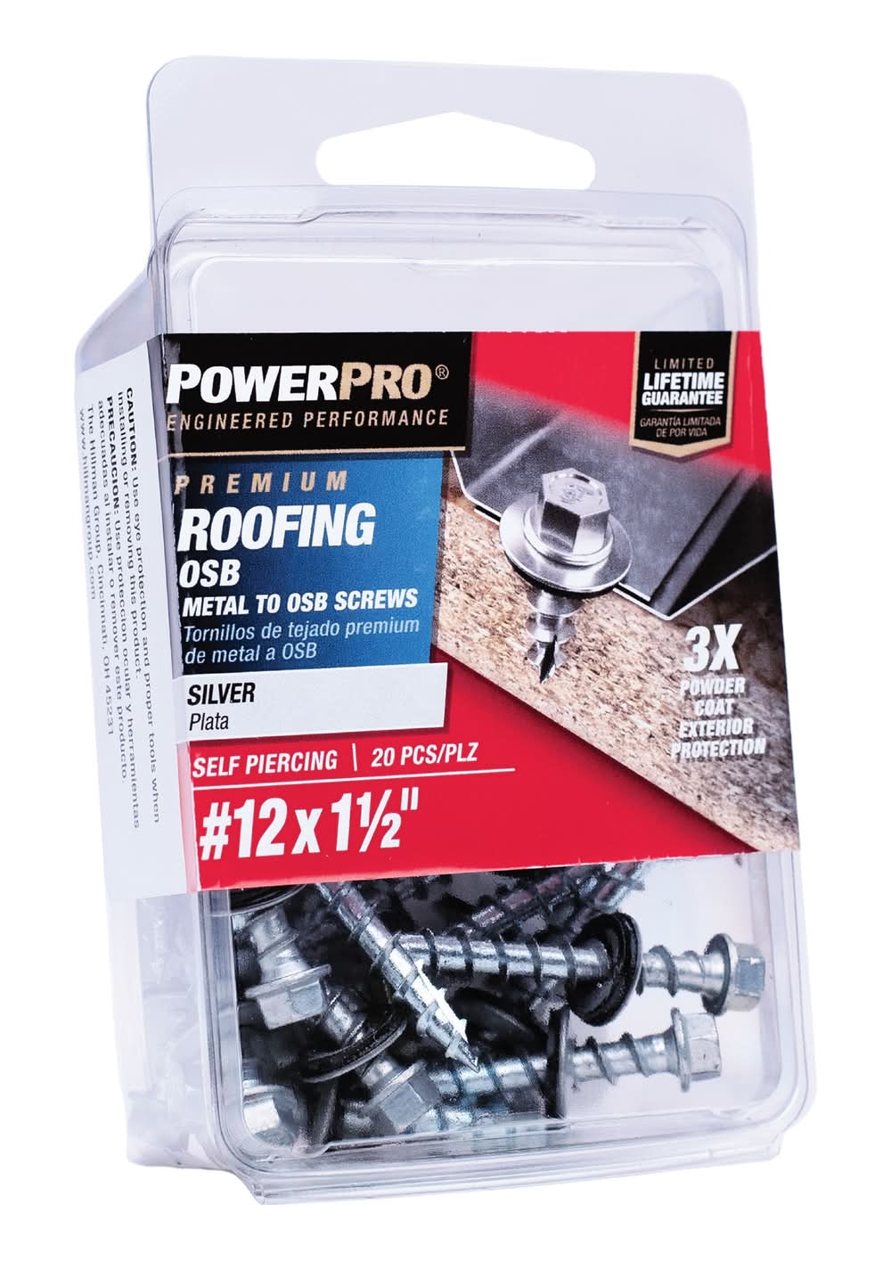 Power Pro #12 x 1-1/2-in Silver Powder coating Self-drilling Roofing Screws 20 -Count