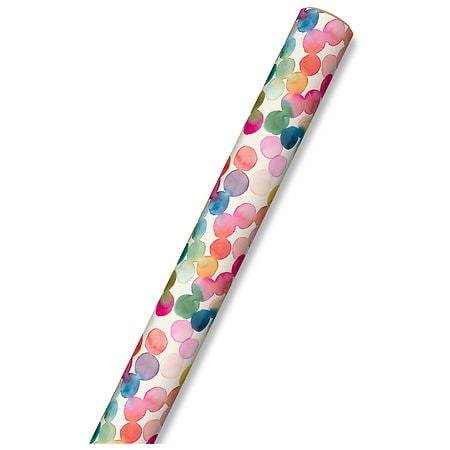 Hallmark Wrapping Paper (watercolor dots) For Birthdays Graduations