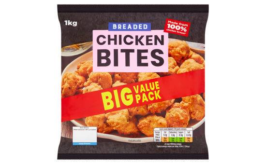 Frozen Deli Cuisine Breaded Chicken Bites 1kg