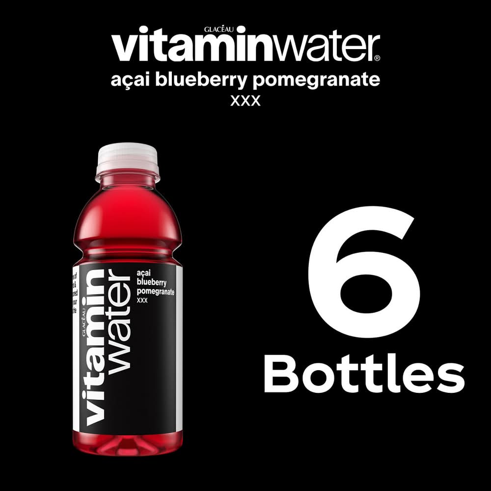 Vitaminwater Flavored Water, Assorted (6 x 16.9 fl oz)