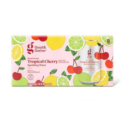 Good & Gather Tropical Cherry Sparkling Water (8 ct, 12 fl oz)