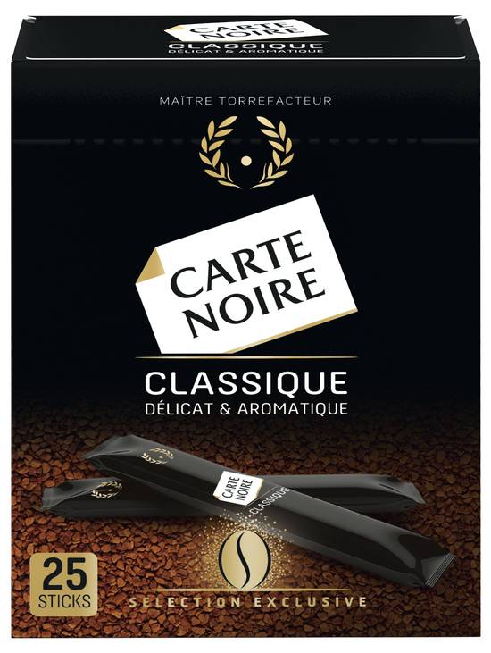 Carte Noire - Café soluble lyophilisé classique (25 pièces, 45 g)