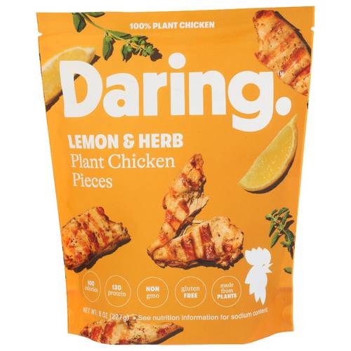 Daring Meatless Lemon Herb Chicken Pieces