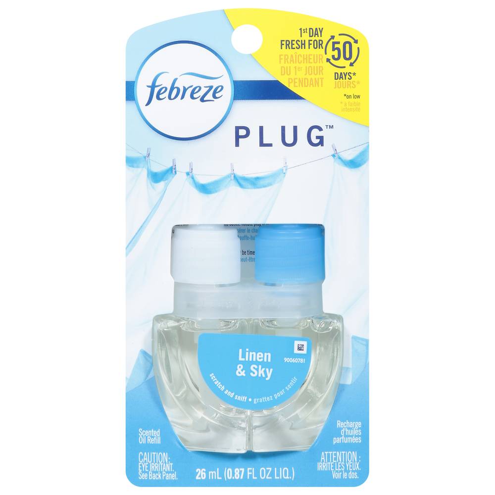 Febreze Plug Linen & Sky Scented Oil Refill