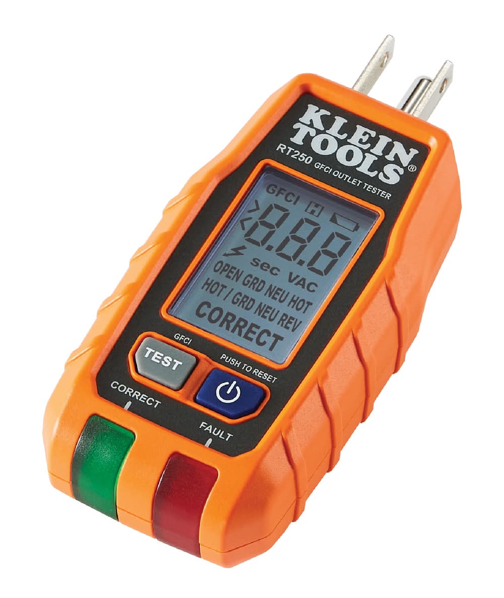 Klein Tools GFCI Receptacle Tester with LCD