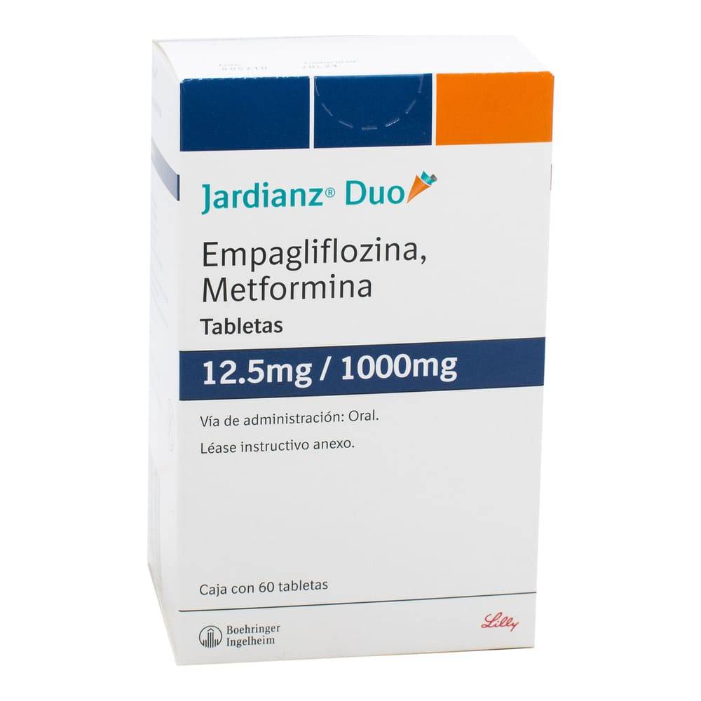 Boehringer ingelheim jardianz duo tabletas 12.5 mg/1000 mg (60 piezas)