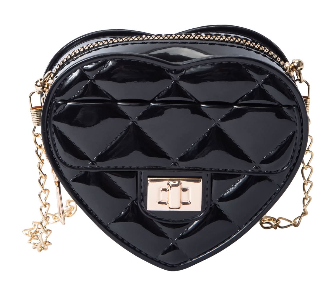 Jelly Heart Hand Bag Black