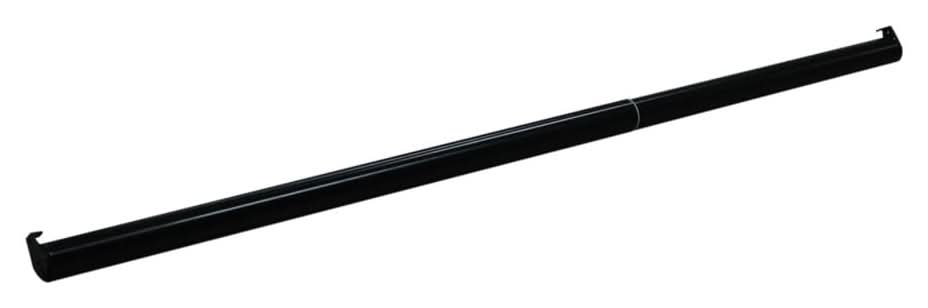 Project Source Closet Rod 48-in L x 1.25-in H Extendable Black Metal Closet Rod with Hardware