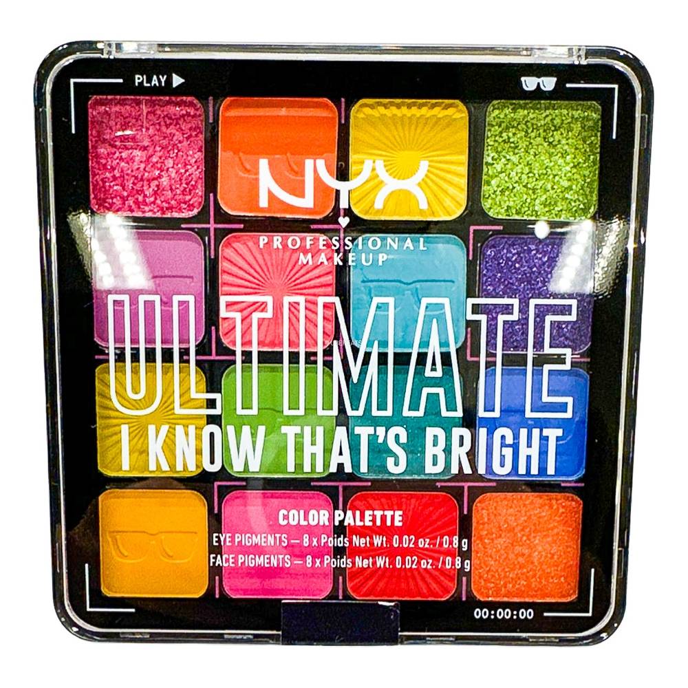 Nyx Professional Makeup Ultimate Color Palette For Eyes & Face (i know that's bright)