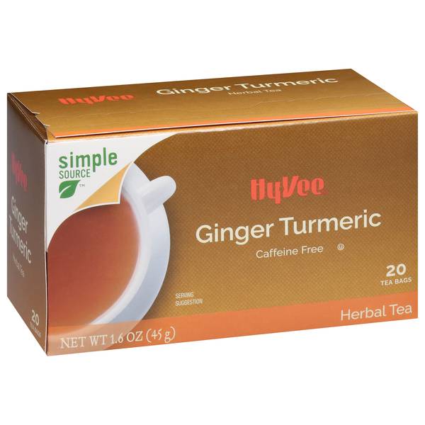 Hy-Vee Herbal Tea, Ginger Turmeric 20 Bags