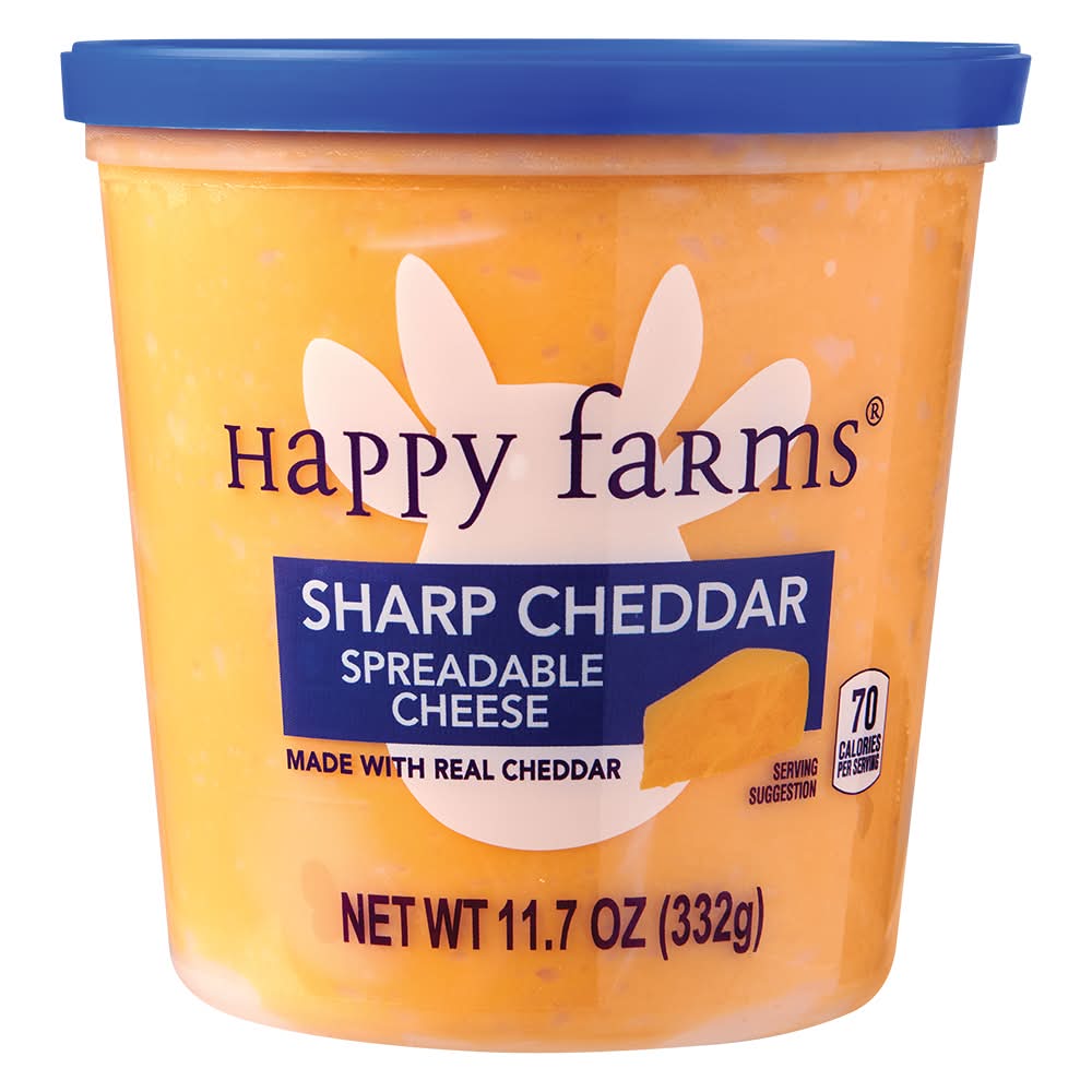 Happy Farms Sharp Cheddar Spreadable Cheese Cup (11.7 oz)