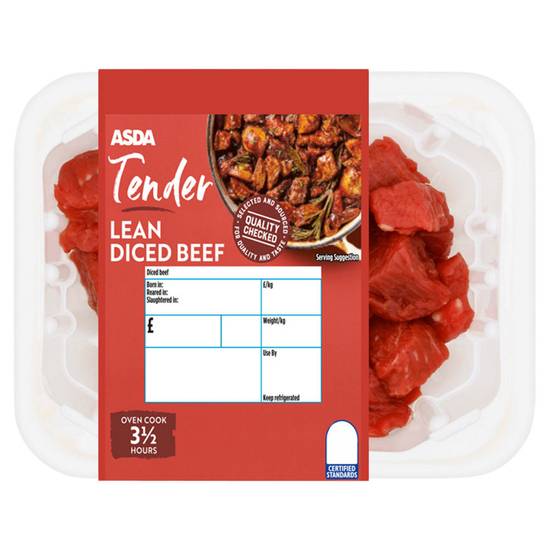 ASDA Tender Lean Diced Beef 250g